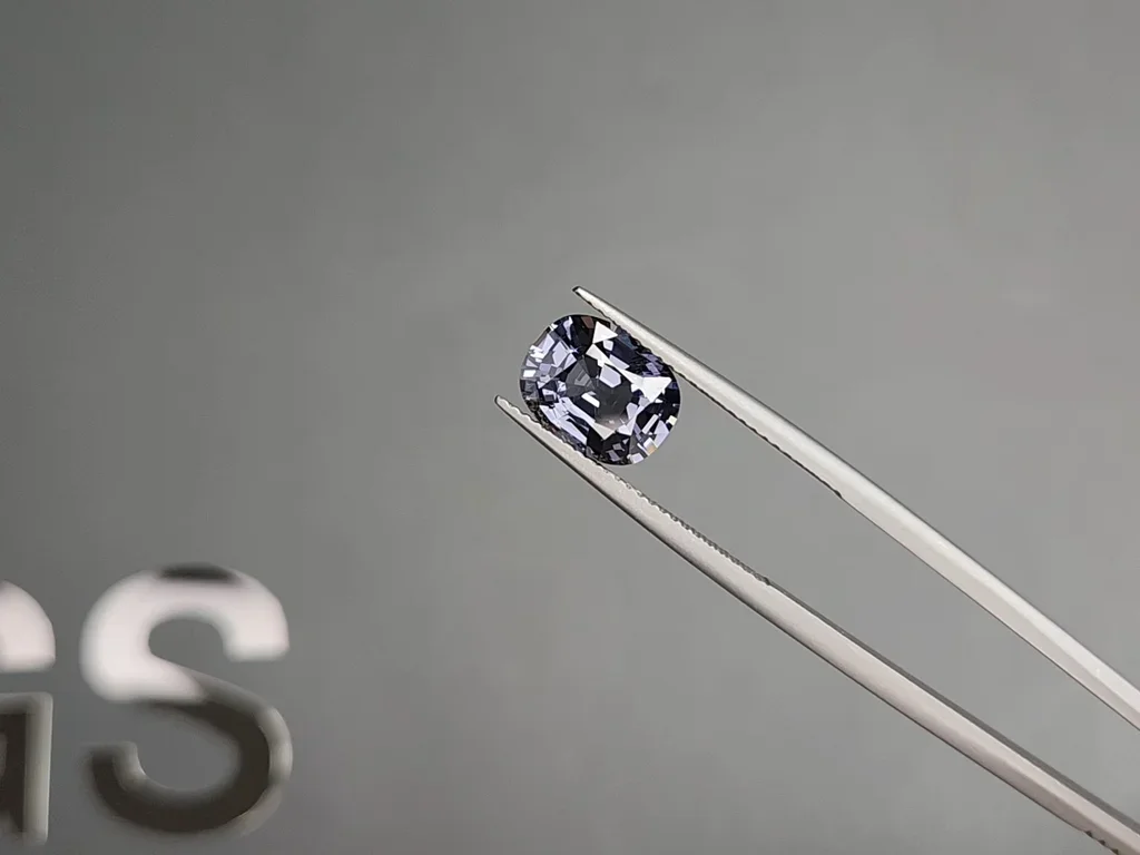 Bluish grey spinel cushion cut 3.38 carats, Burma Image №3