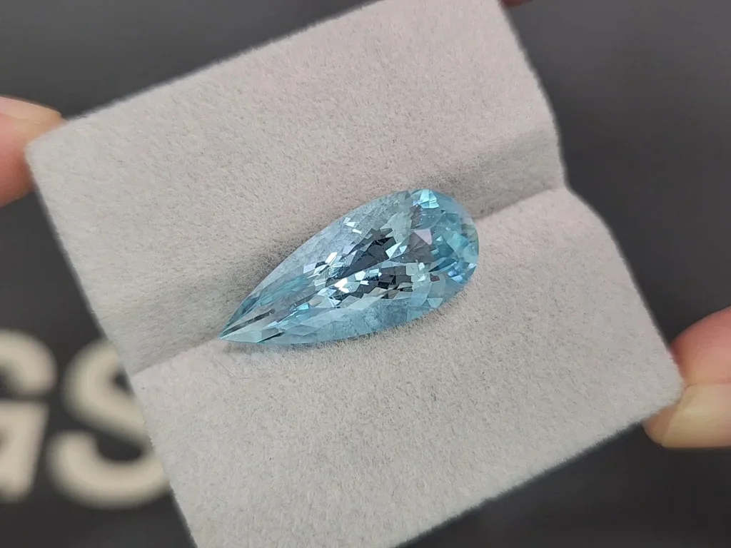 Aquamarine pear cut 8.91 carats, Brazil Image №4