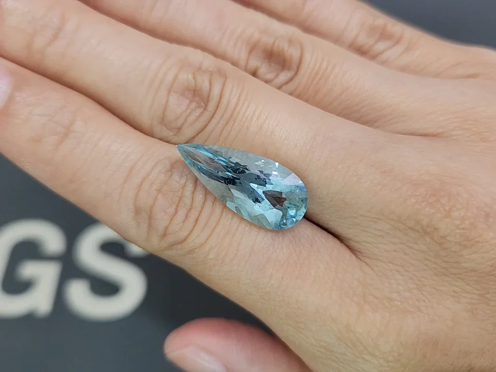 Aquamarine pear cut 8.91 carats, Brazil Image №2