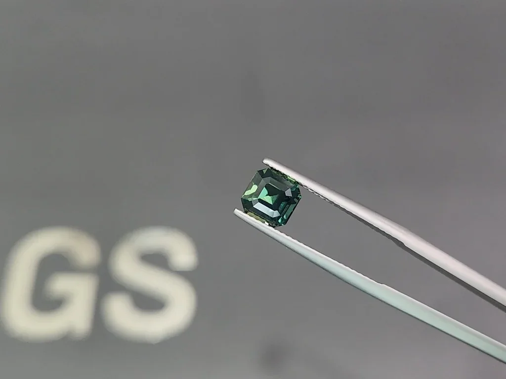Unheated Teal sapphire asscher cut 2.04 carats, Sri Lanka Image №3