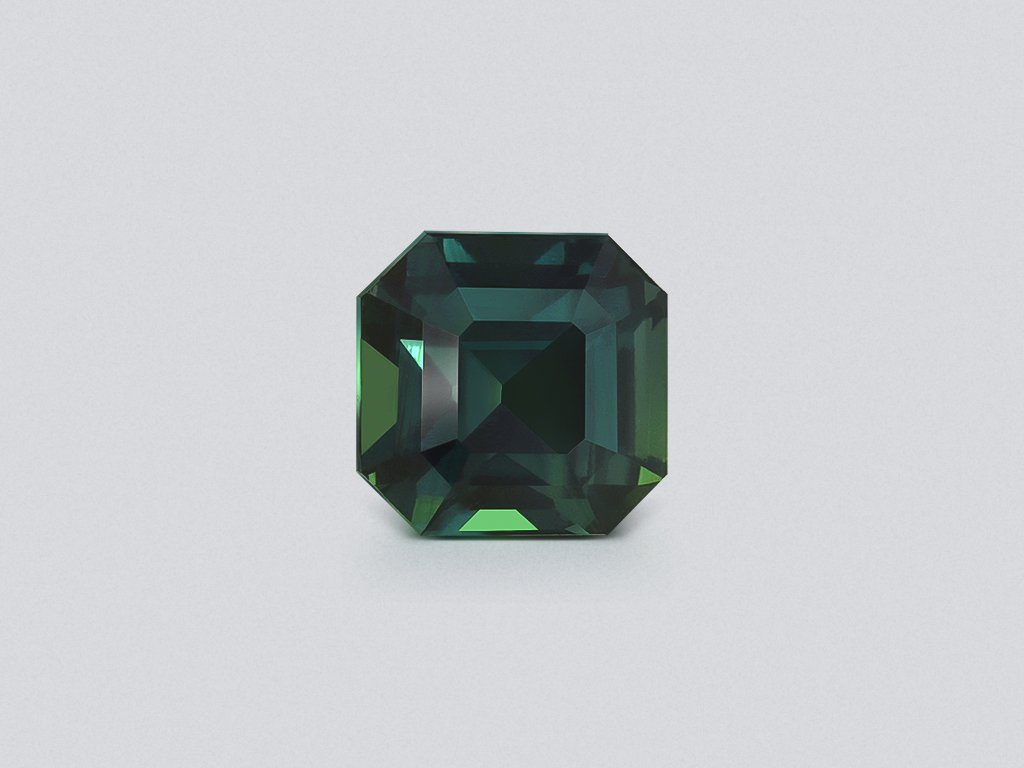 Unheated Teal sapphire asscher cut 2.04 carats, Sri Lanka Image №1
