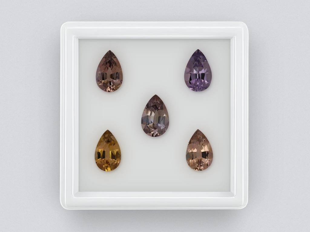 Set unheated tanzanite pear cut  7.15 carats, Tanzania Image №1