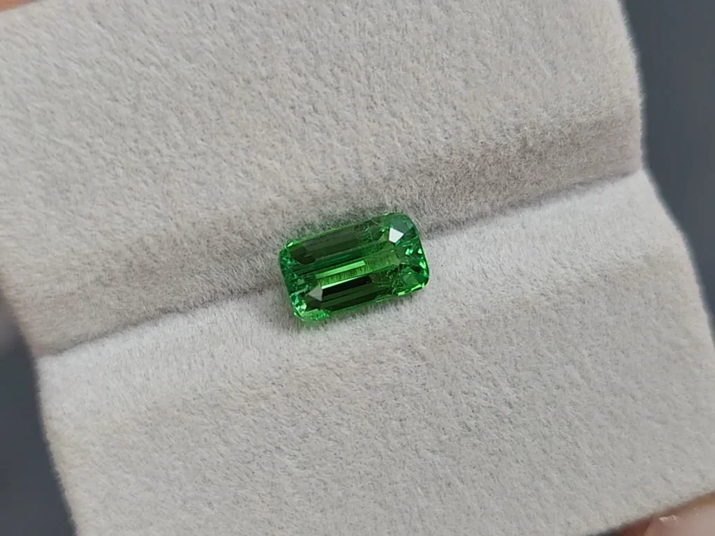 Garnet tsavorite Vivid Green cushion cut 2.05 carats, Tanzania  Image №4