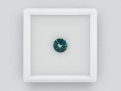 Round cut indigolite tourmaline 1.58 carats photo