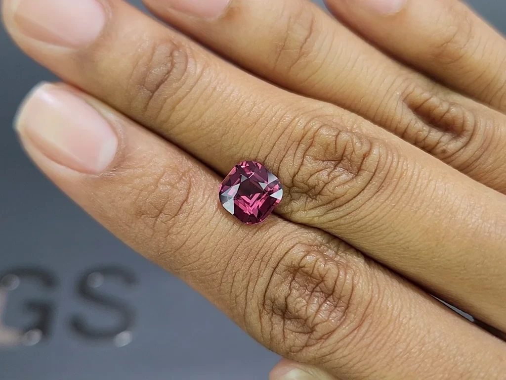 Spinel pink Mahenge cushion cut  2.40 carats, Tanzania Image №2