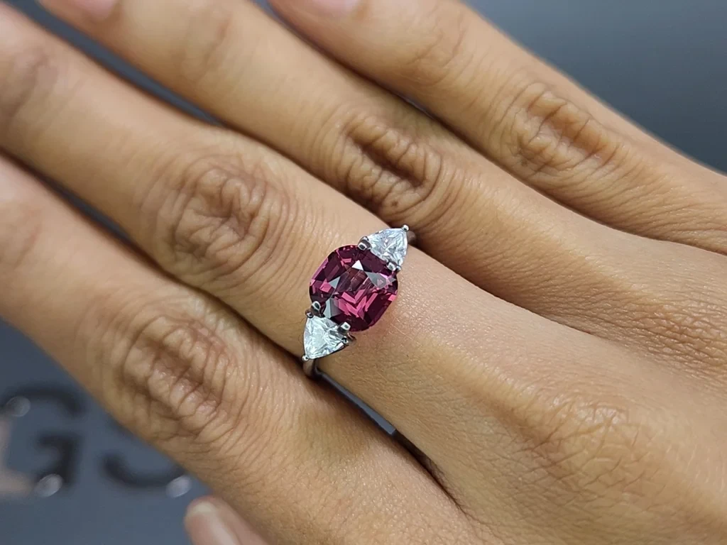 Spinel pink Mahenge cushion cut  2.40 carats, Tanzania Image №5