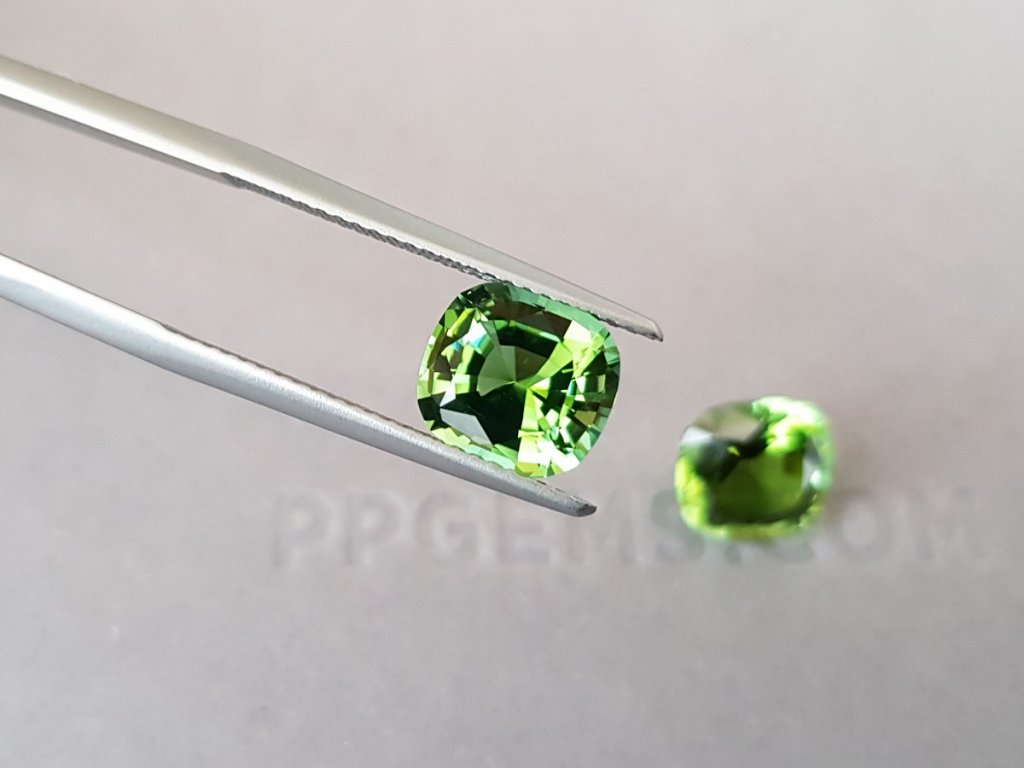 Pair of golden-green tourmalines 4.88 ct, Afghanistan Image №5