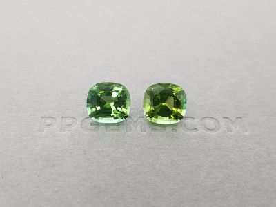 Pair of golden-green tourmalines 4.88 ct, Afghanistan photo