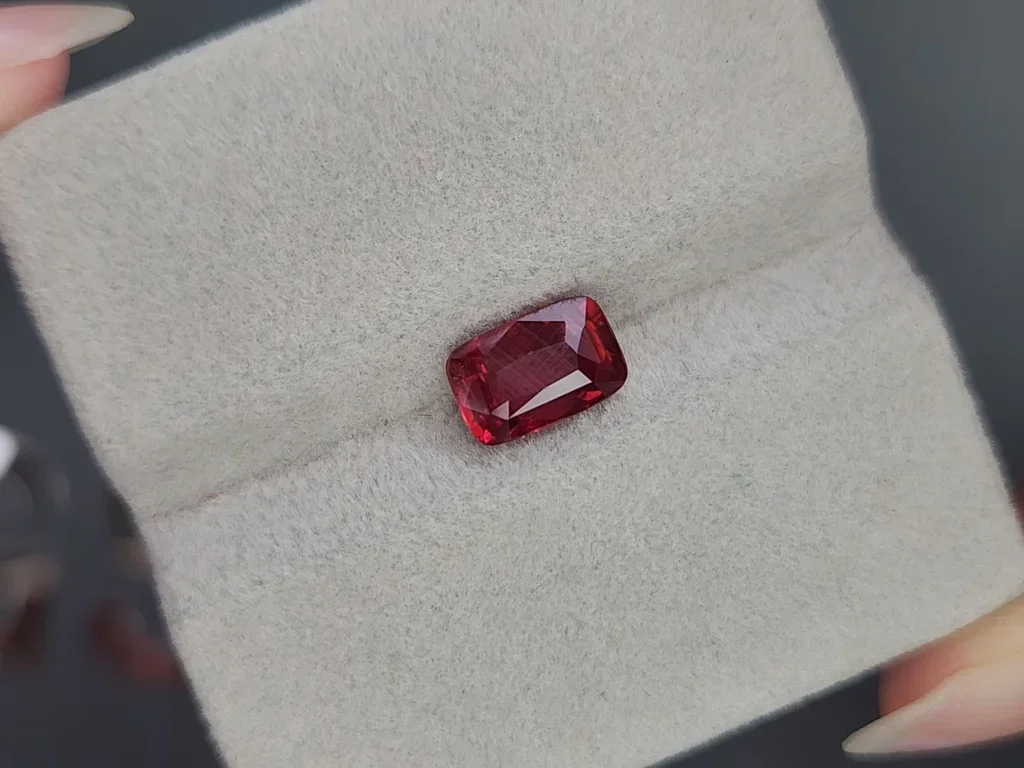 Unheated ruby in cushion cut 2.09 carats, Mozambique Image №4