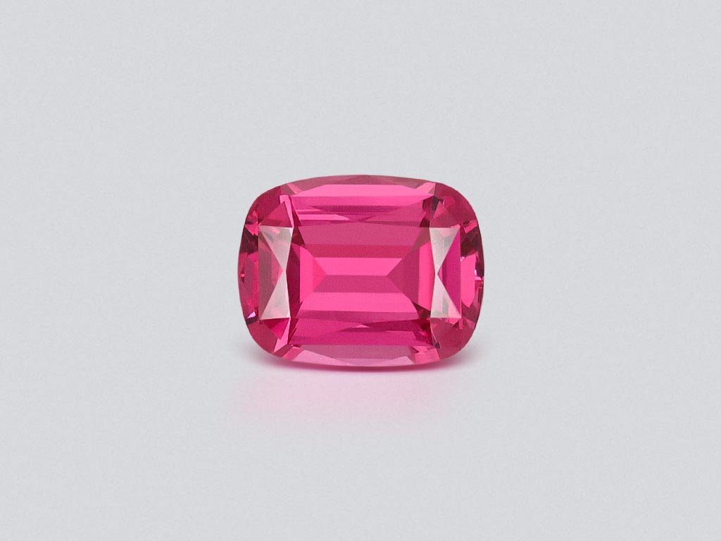 Vivid pink Mahenge spinel in cushion cut 2.68 carats, Tanzania Image №1