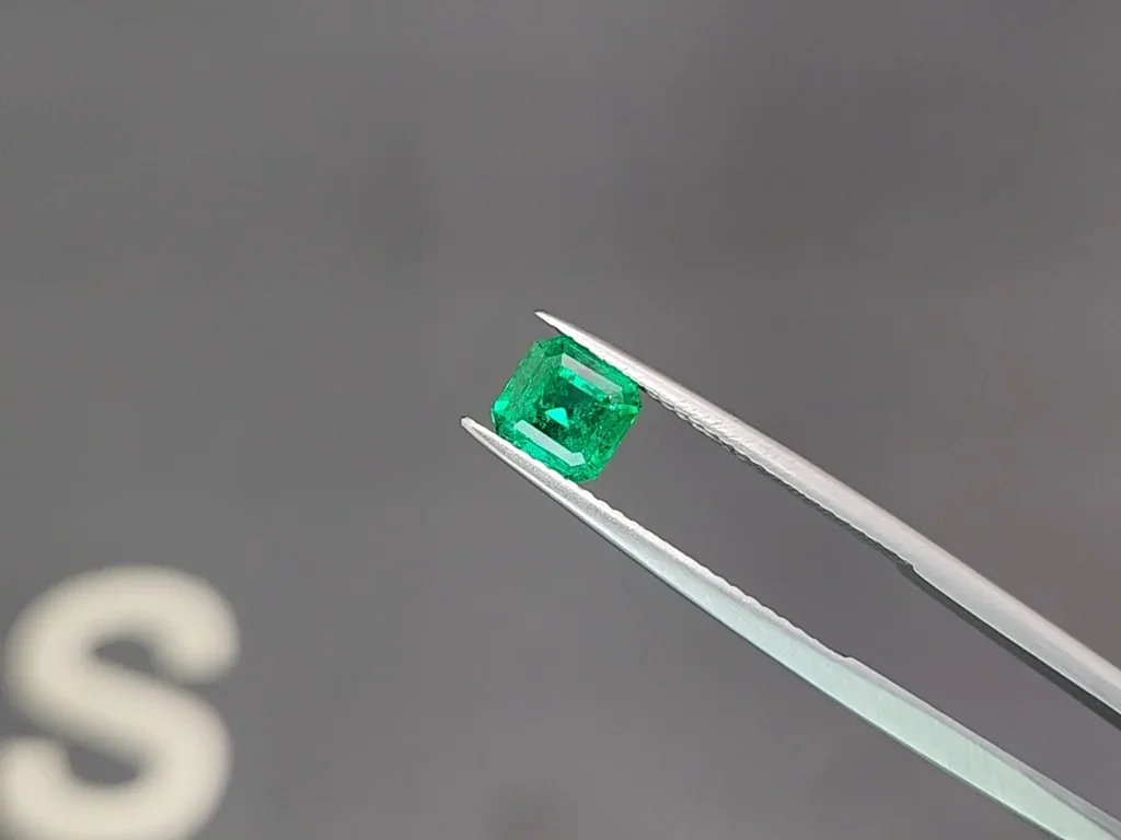 Rare Panjshir Vivid and Vibrant green emerald in asscher cut 1.13 carats  Image №3