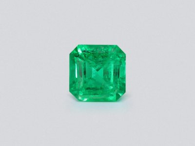 Rare Panjshir Vivid and Vibrant green emerald in asscher cut 1.13 carats  photo