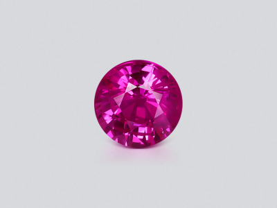 Unheated ruby round cut 0.77 carats, Mozambique photo