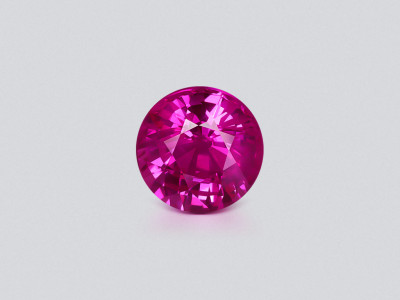 Unheated ruby round cut 0.77 carats, Mozambique photo
