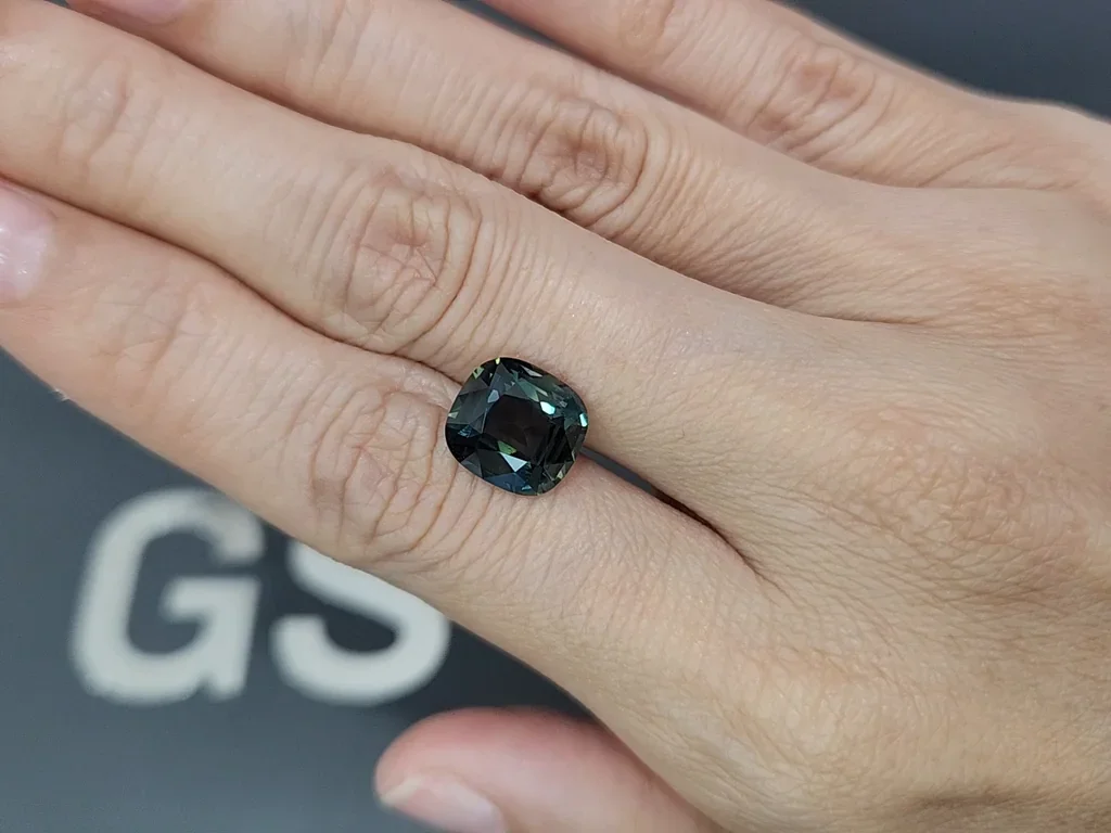 Unheated sapphire Teal cushion cut 5.54 carats, Sri Lanka Image №2