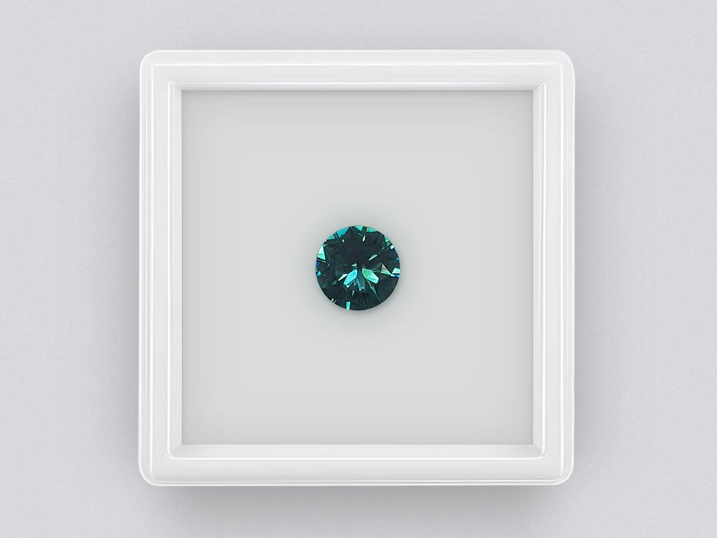 Round cut indigolite tourmaline 1.54 carats Image №1