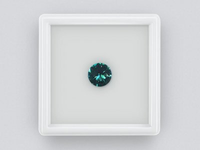 Round cut indigolite tourmaline 1.54 carats photo