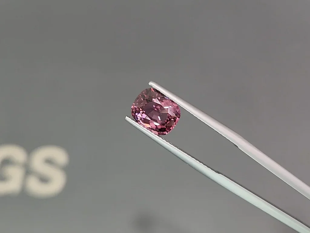Purple spinel cushion cut 2.64 carats, Vietnam Image №3