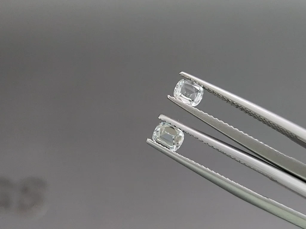 Set of aquamarines cushion cut 1.25 carats, Madagascar Image №3