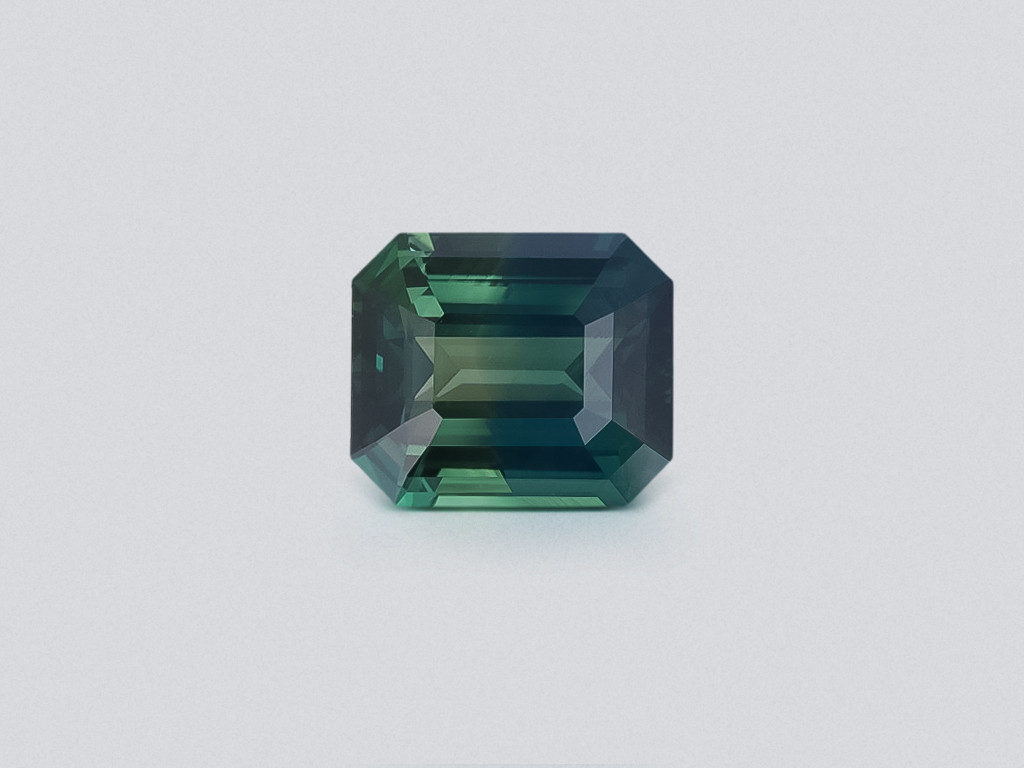 Green sapphire octagon cut  3.01 carats, Sri Lanka Image №1