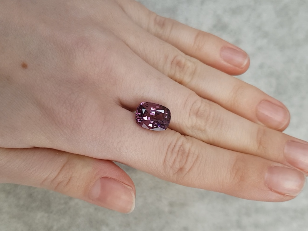 Cushion cut purple spinel 5.00 ct, Sri Lanka, GIL Image №3