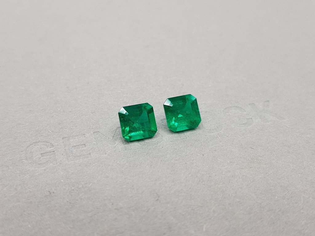 Pair of Colombian Muzo Green emeralds 2.38 ct Image №3