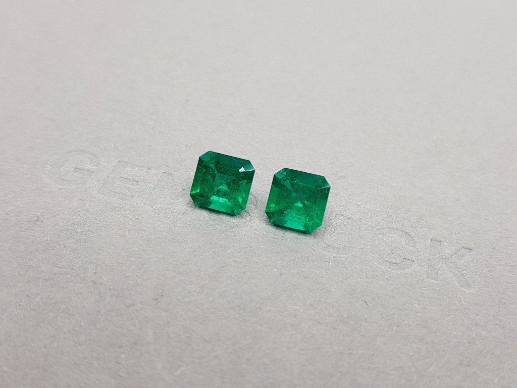 Pair of Colombian Muzo Green emeralds 2.38 ct Image №4