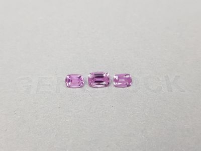 Baby pink unheated sapphire set 1.88 ct from Madagascar photo