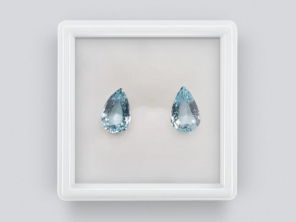 Pear cut aquamarines 1.96 carats, Africa Image №1