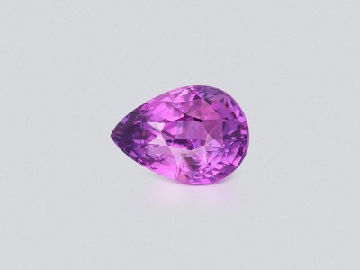 Unheated pear shaped purple sapphire 1.58 carats, Sri Lanka photo