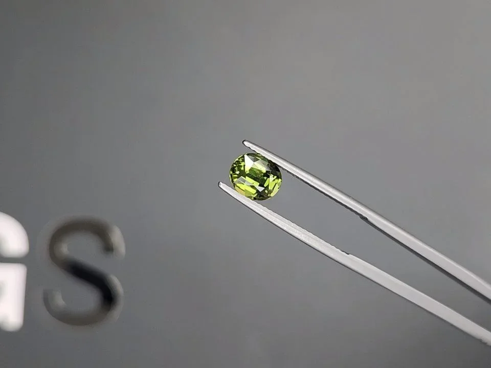 Unheated green sapphire in oval cut 1.57 carats, Madagascar  Image №3