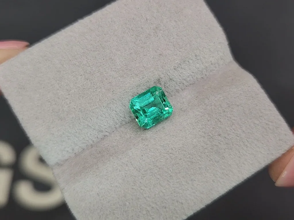 Emerald Intense green Panjshir in octagon cut 1.56 carats  Image №4