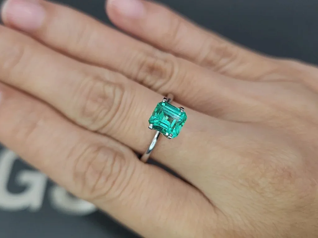 Emerald Intense green Panjshir in octagon cut 1.56 carats  Image №5