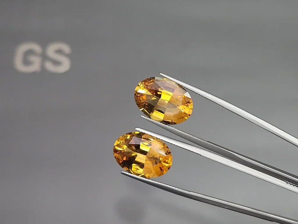 Set citrine high precision oval cut 29.05 carats, Africa Image №4