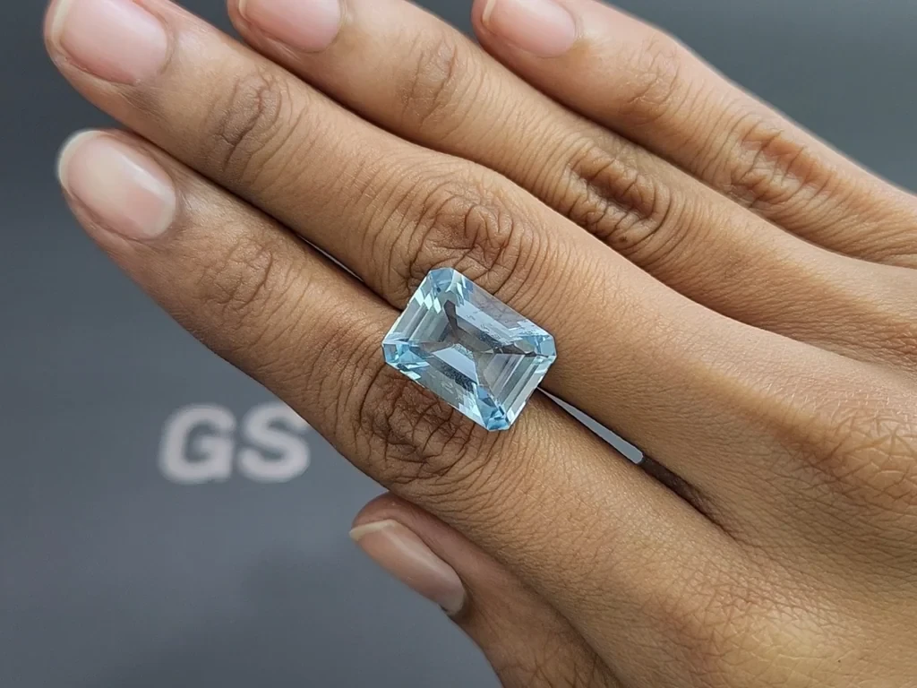 Aquamarine octagon cut 11.01 carats, Madagascar  Image №2