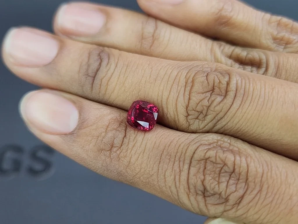 Ruby Pigeon Blood cushion cut  2.67 carats, Mozambique Image №2