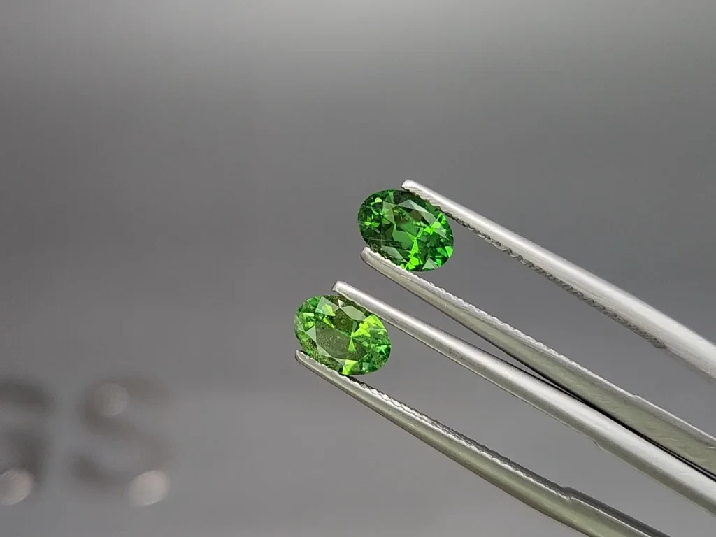 Pair of tsavorites oval cut 1.37 carats, Tanzania Image №3
