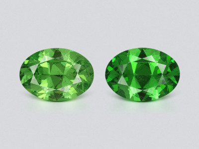 Pair of tsavorites oval cut 1.37 carats, Tanzania photo