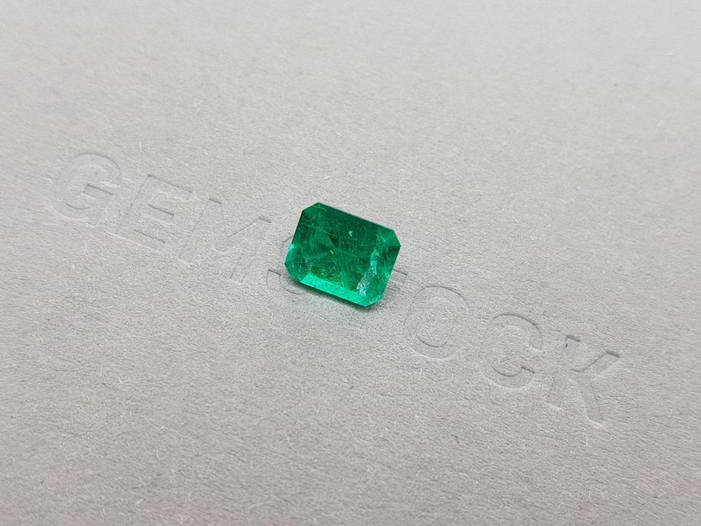 Intense Colombian Vivid Green emerald octagon cut 1.66 ct Image №3