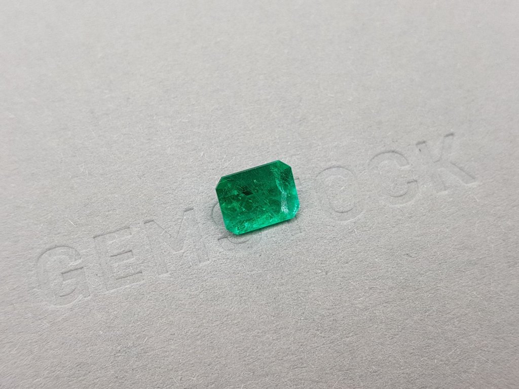 Intense Colombian Vivid Green emerald octagon cut 1.66 ct Image №4