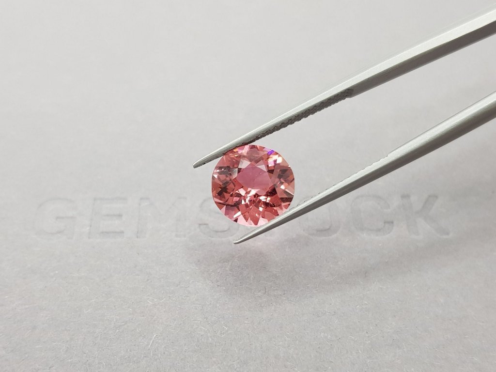 Round vivd pink tourmaline 2.13 ct, Afghanistan Image №5