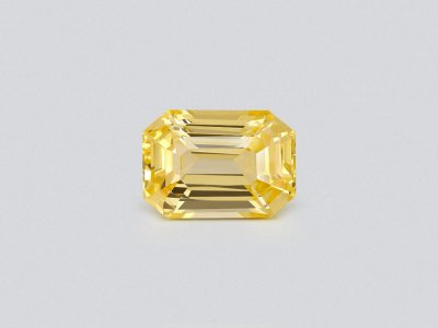Unheated Intense Yellow sapphire in octagon cut 6.01 carats, Sri lanka photo
