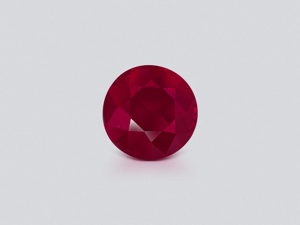 Unheated ruby Pigeon's Blood round cut 0.63 carats, Burma, (Mogok) Image №1