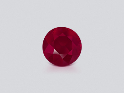 Unheated ruby Pigeon's Blood round cut 0.63 carats, Burma, (Mogok) photo