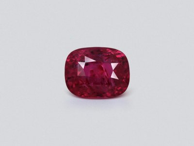 Unheated ruby cushion cut 2.55 carats, Mozambique photo