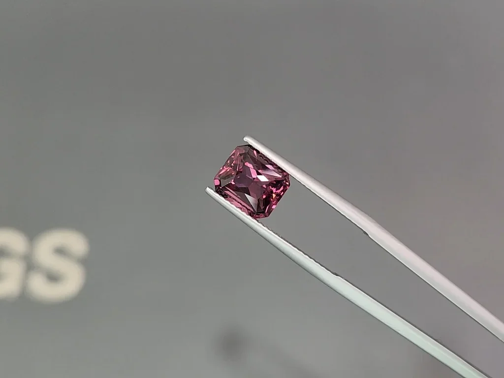 Purple spinel radiant cut 2.93 carats, Vietnam Image №3