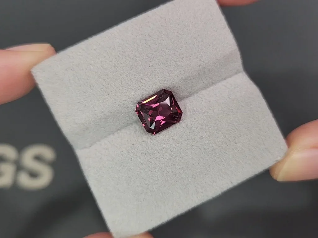 Purple spinel radiant cut 2.93 carats, Vietnam Image №4