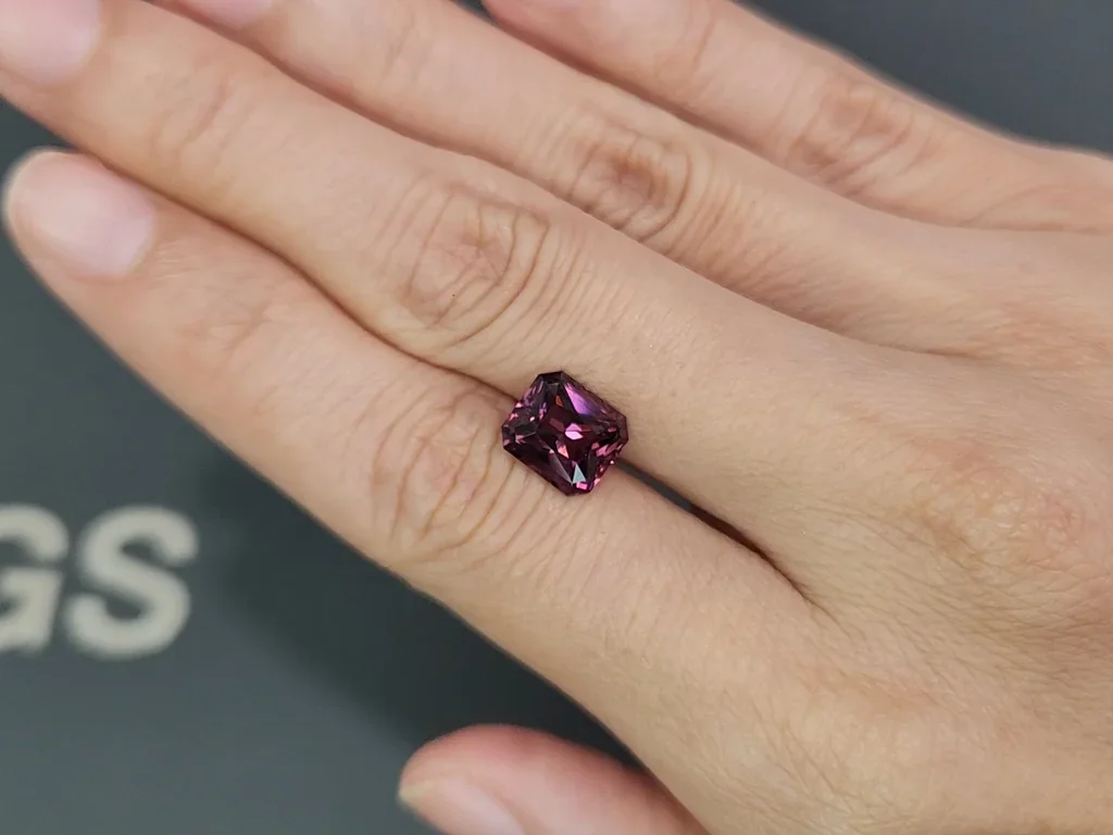 Purple spinel radiant cut 2.93 carats, Vietnam Image №2