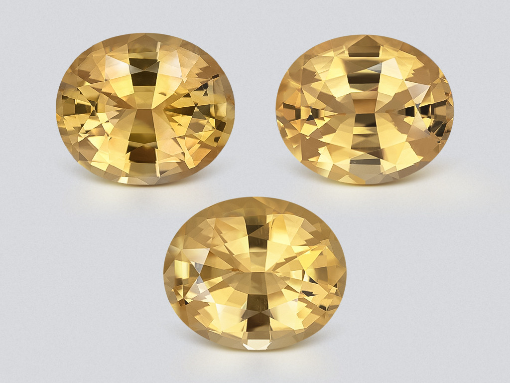 Set citrine high precision oval cut 47.26 carats, Africa Image №1