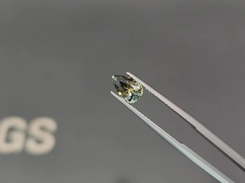 Unheated sapphire Teal pear cut 1.18 carats, Sri Lanka Image №3